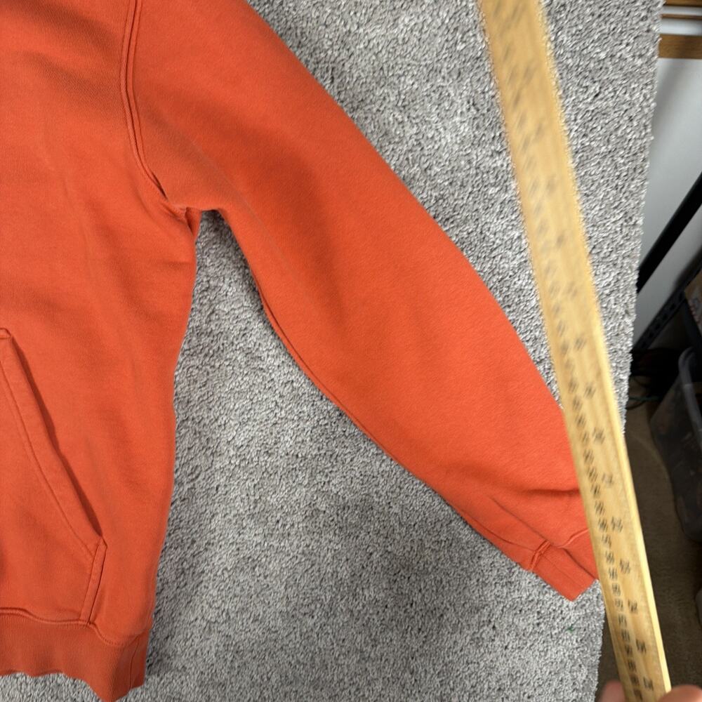 Adidas Originals Hoodie Mens L Rust Red Essentials Trefoil Pullover Sweatshirt - Picture 7 of 10